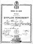 Dyplom Honorowy Ochotniczej Straży Ogniowej w Kołomyi dla Aleksandra Mniszek Tchorznickiego.
