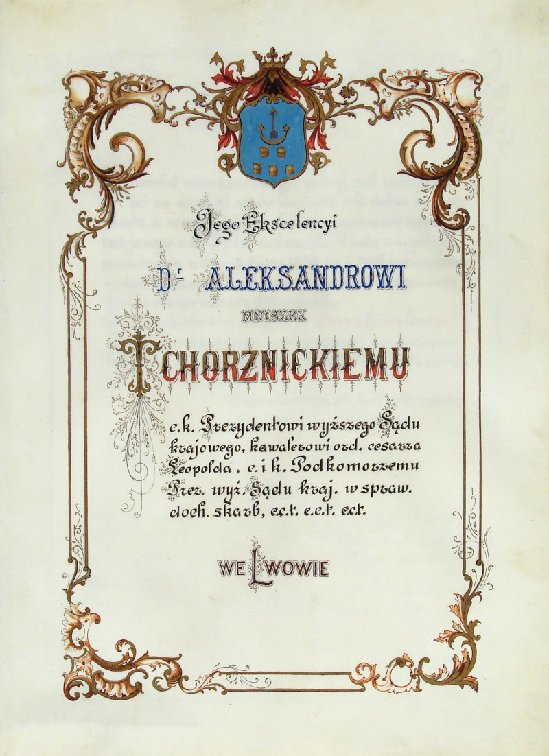 Aleksander Mniszek Tchorznicki - Dyplom honorowego obywatelstwa Starej Soli